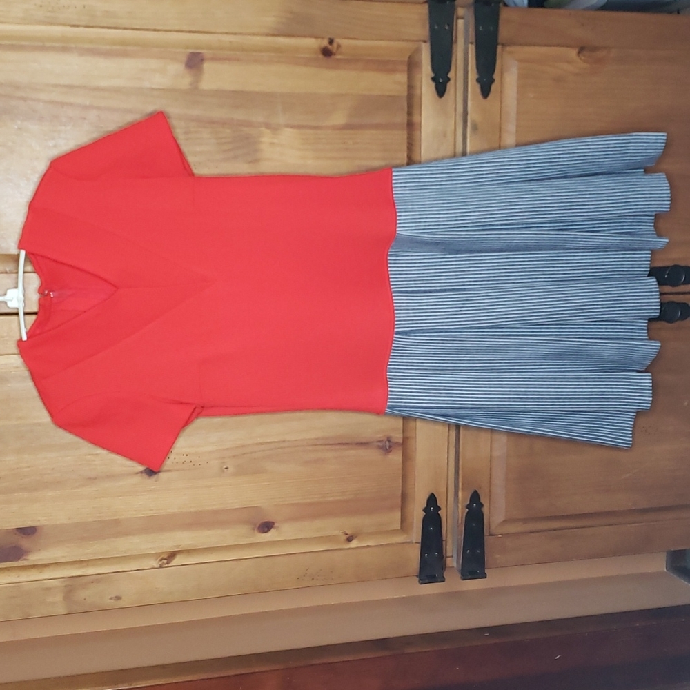 Vintage Handmade V-Neck Drop Waist Mod Dress